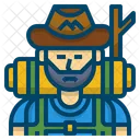 Abenteuer Wandern Wanderer Symbol