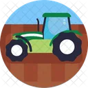 Bio Lebensmittel Und Landwirtschaft Traktor Landwirtschaft Symbol