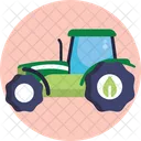 Bio Lebensmittel Und Landwirtschaft Traktor Bauernhof Symbol