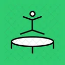 Trampolin Gymnastik Springen Symbol