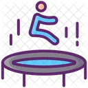 Trampolin Springen Sprung Symbol