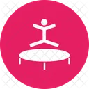 Trampolin Gimnasia Salto Icono