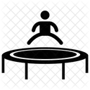 Trampoline Jumping Activity Fun Time Icon