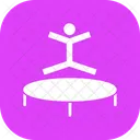 Trampoline Gymnastics Jump Icon