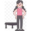 Trampoline Jumping Exercise Icon