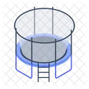 Trampoline Rebounder Bouncing Mat Icon