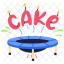 Trampoline Lettering Jumping Surface Icon