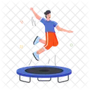 Trampolin springen  Symbol