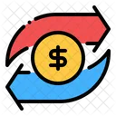 Transacao Dolar Fluxo De Dinheiro Icon