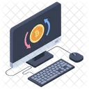 Transacao Bitcoin Troca De Bitcoin Criptomoeda Bitcoin Ícone