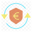 Escudo De Protecao Transacao Segura Em Euros Cambio Ícone