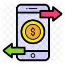 Transacao Movel Fluxo De Dinheiro On Line Ebanking Ícone