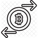 Transacción bitcoin  Icono