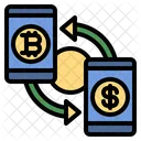 Transacción bitcoin  Icono