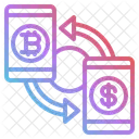 Transacción bitcoin  Icono