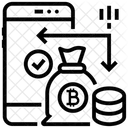 Transaccion Movil Transferencia De Dinero Transferencia De Dinero Movil Icono