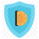 Seguridad Bitcoin Proteccion Bitcoin Bitcoin Seguro Icono