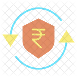 Transacción segura en rupias  Icono