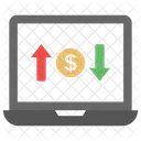 Affaires En Ligne Transaction Monetaire Paiement Electronique Icône