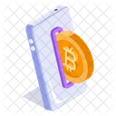 Mobile Transaction Crypto Monnaie Icon