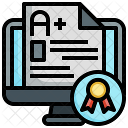 Transcript Icon - Download in Colored Outline Style