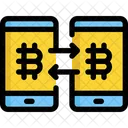 Transfer Bitcoin Cryptocurrency Icon