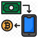 Bitcoin Mobilephone Coin Icon