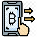 Transfer Bitcoin Transfer Money Mobile Phone Icon