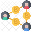 Transfer Network Bitcoin Icon