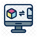 Transfer Data Website Code Icon