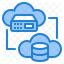 Server Zur Datenbank Ubertragen Cloud Ubertragung Symbol