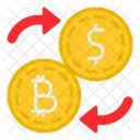 Transferencia Bitcoin Dolar Icon