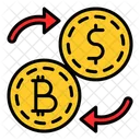 Transferencia Bitcoin Dolar Icon