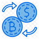 Transferencia Bitcoin Dolar Icon