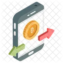 Transferencia Movil De Bitcoins Transferencia Movil De Btc Transferencia Movil De Criptomonedas Icono