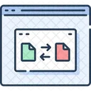 Estructura Alambrica Del Sitio Web Transferencia De Archivos Transferencia De Archivos En Linea Icono