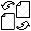 Transferencia De Archivos Transmision De Datos Intercambio De Datos Icono