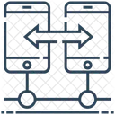 Transferencia De Archivos Datos Redes Icono