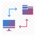 Transferencia De Datos Archivo Transferencia Icono