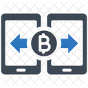 Transferencia de bitcoins  Icono