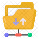 Transferencia De Datos Transferencia De Datos En Linea Transferencia De Carpetas De Red Icono
