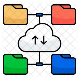 Transferencia de carpetas en la nube  Icono