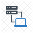 Compartilhamento De Arquivos Transferencia De Dados Laptop Ícone