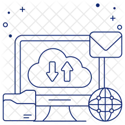 Transferência de dados na nuvem  Ícone