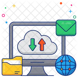 Transferência de dados na nuvem  Ícone