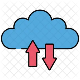 Transferência de dados na nuvem  Ícone