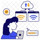 Transferência de dados na nuvem  Ícone