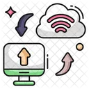 Transferencia De Dados Em Nuvem Troca De Dados Transmissao De Dados Ícone
