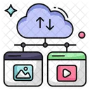 Transferencia De Dados Em Nuvem Troca De Dados Transmissao De Dados Ícone