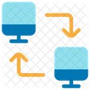 Transferencia De Datos Escritorio Computadora Icono